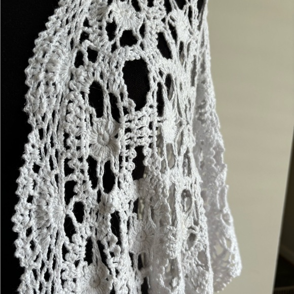 Jessica London white crocheted cardigan - Picture 2 of 4